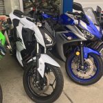 並べられたバイク